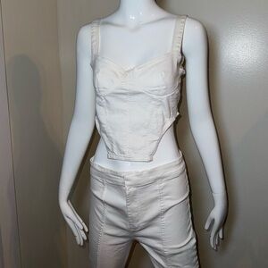 White Denim Set Zara